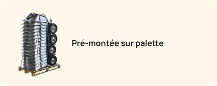 Conditionnement brouette sur palette
