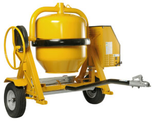 Towable thermic concrete mixers